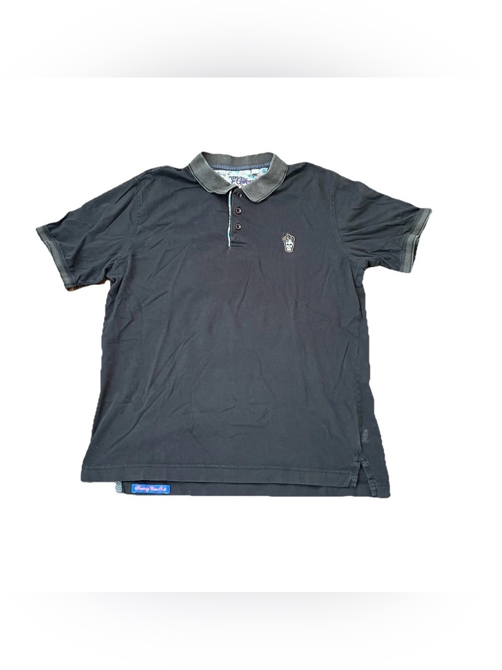 Robert Graham Polo Shirt Mens Large Skulls 100% Cotton Classic Fit Short Sleeve